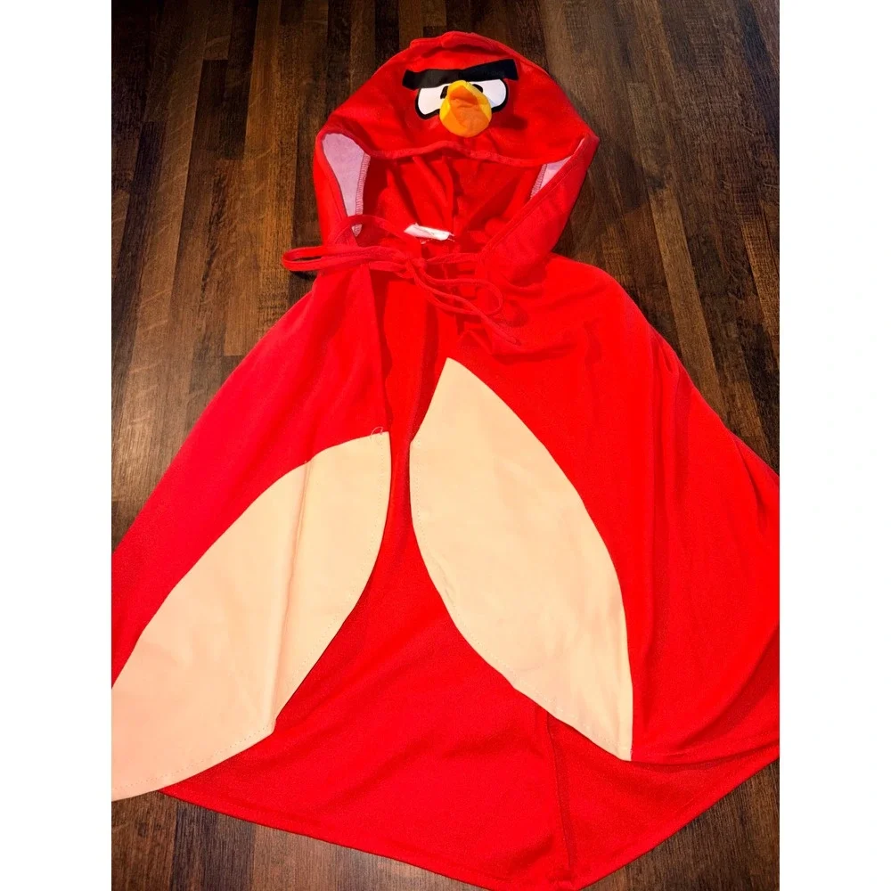 Spirit Halloween Angry Birds Red Hooded Cape Costume Kids One Size Fits Most